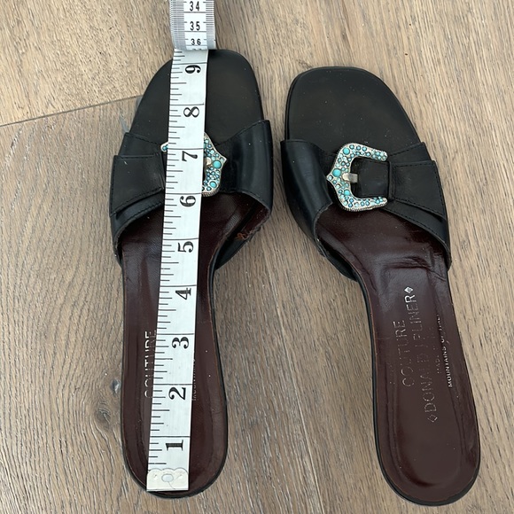 DONALD J PLINER Turquoise Buckle Kitten Heels - Picture 7 of 9